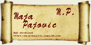 Maja Pajović vizit kartica